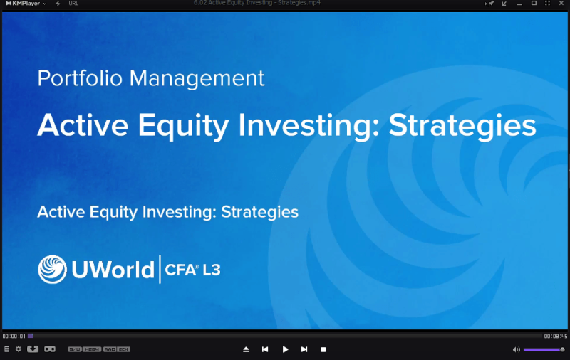uworldl3video2026.png CFA 2026 UWorld Level 3 Portfolio Management Pathway Video Lectures